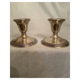 Rogers Sterling Silver Candle Holders