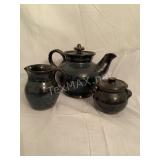 Ben Owens Handmade Pottery Teapot Set