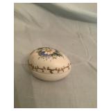 Hand Painted Porcelain Egg Trinket Box