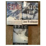 EPIC, The Climb and Into Thin Air Books