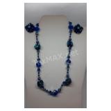 Vintage Rhinestone Necklace with Matching Earrings