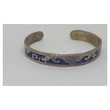 Mexican 925 and Blue Stone Cuff