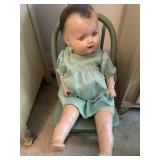 Antique Porcelain Face with Cloth Body Doll