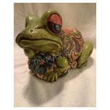 Hand Painted Frog Statue