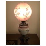 Vintage 2 Tier  Oil Bottom Lamp & Lighted Top