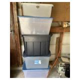 (5) Storage Tubs with Lids