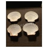 4 Large Clam Shell Sauce Bowls