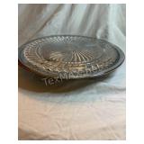 Stainless Lazy Susan with Glass Tray Insert