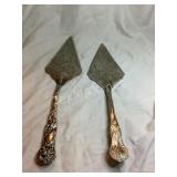 (2) Silverplate Pie Cutters