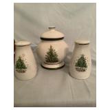 Christmas Salt & Pepper Shaker& Sugar Bowl