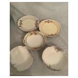 5 Antique Meito Hand Painted China Pieces