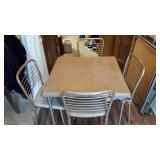 Card Table & 4 Folding Chairs