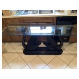 Glass Top Swan Designed Entry Table