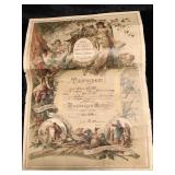 Antique German Marriage Certificate