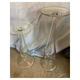 Glass Pedestal Candle Holders