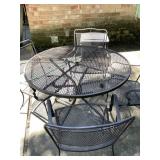 Wrought Iron Table and Chairs