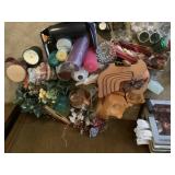 Assortment of Candles and Candle Holders