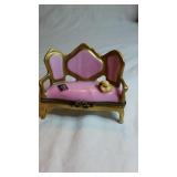 French Limoges Pink Sofa Trinket Box