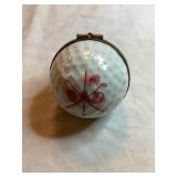 French Limoges Dad Golf Ball Trinket Box
