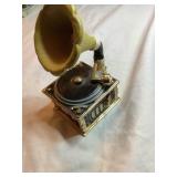 Antique Record Player Trinket Box
