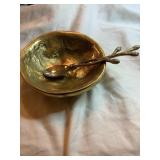 Handmade Gold Bowl & Spoon