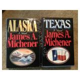 James A Michener Texas & Alaska Hardback Books
