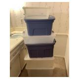 (6) Storage Tubs with Lids