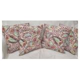 (4) Paisley Throw Pillows