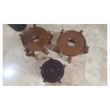 (3) Oriental Furniture Rosewood Fishbowl Stand