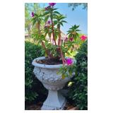 Tall White Pedestal Planter