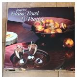 NIB Recycled Glass Bowl and Platter