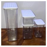 (4) Plastic Containers