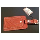Leather Western Style Luggage Tag