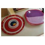 (10) Reusable Plastic Plates and Chip&Dip Tray
