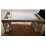 White Wicker Laptop Tray