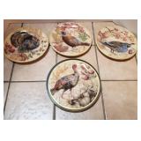 (4) Pottery Barn Bird Plates
