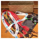 Woven Basket with Assorted Lanyards