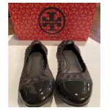 Tory Burch Abbey 2-Landed Capra /Patent Calf