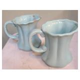(2) Vintage Tiffany Blue Decorative Mugs
