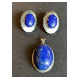 Ella Peter Sterling Earrings & Pendant