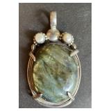 Labradorite Sterling Silver Pendant