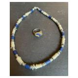 Beaded Necklace With Ring