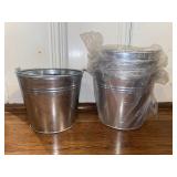 (5) New, 7in. Galvanized Pails