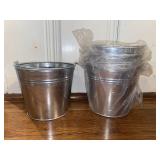 (5) New, 7in. Galvanized Pails