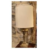 30in. Brass Base Oil Lamp Style, Table Lamp