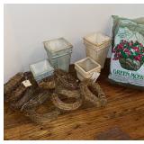 Flower Pots, Small Twig Wreaths and More