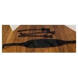 (3) Bow Ties and Four Pleat Cummerbund