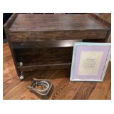 Press Wood (2) Shelves Table & More