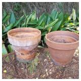 (2) Empty Terracotta Pots
