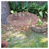 36x27in Metal Patio Table